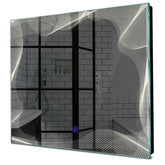 Specchio LED Quadrato | Pulsante touch | Luce bianca neutra - Reyze Serie Simetria Modello 3